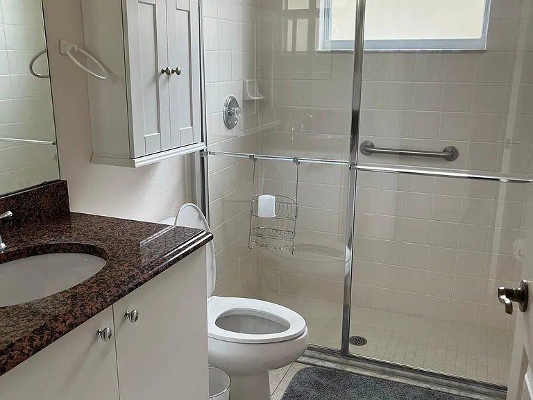 Hall bath. shower and commode.