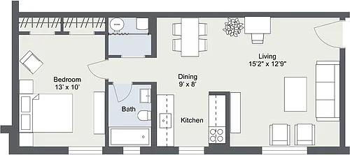 Floor plan 1 Bedroom Apartment