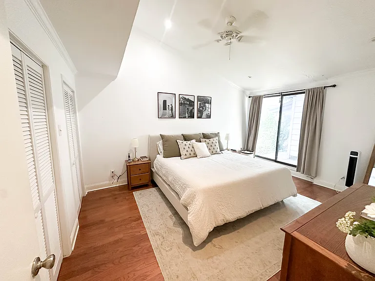 Upstairs Master Bedroom with sliding glass doors