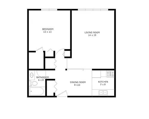 Floor plan 1 Bedroom
