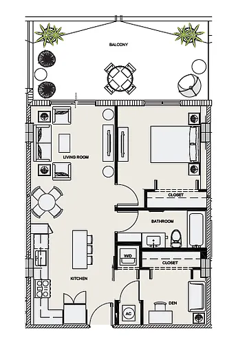 Floor plan A6 + Den
