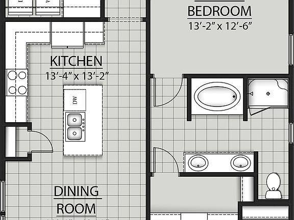 The Merrit II H floor plan by DSLD Homes offers 3 spacious bedrooms and 2 full bathrooms, this open