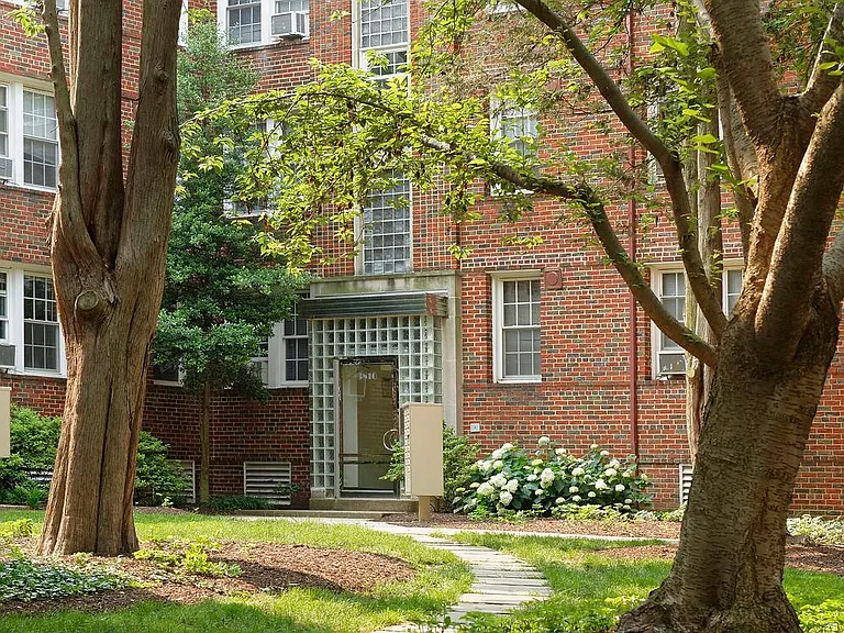 Courtyard with green space