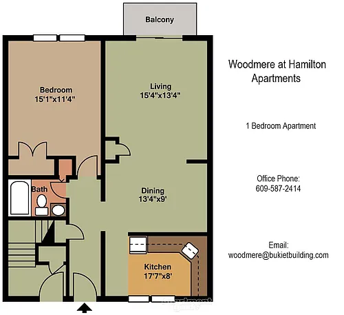 Floor plan One Bedroom