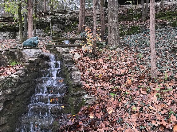 Hand-rocked waterfall. 