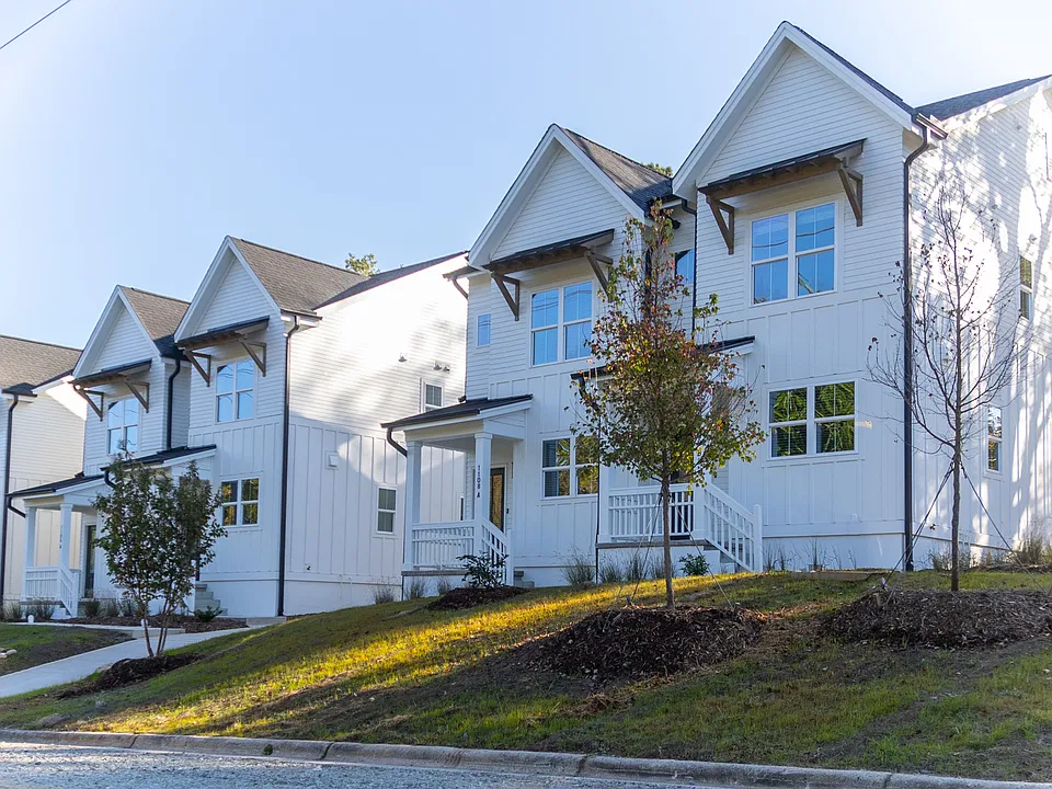 The townhomes face the Ellerbee Creek Greenway trail which provides quick access to downtown Durham and the regions greenway system