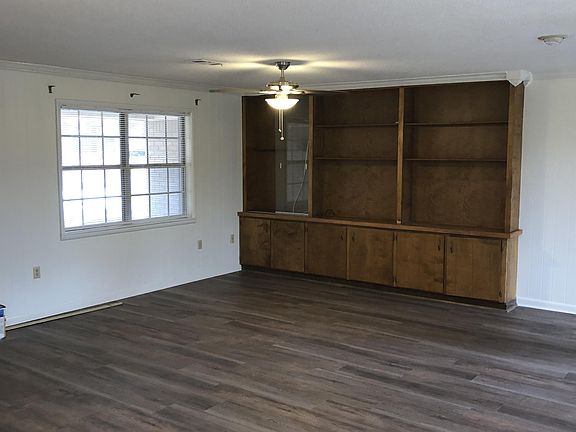 Large living room with great shelving