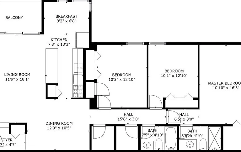 3/2 Floor Plan