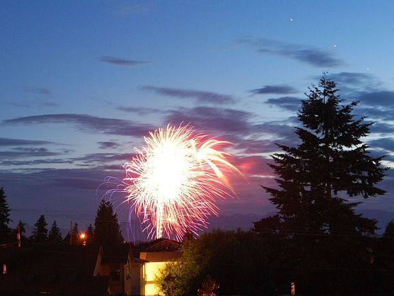Edmonds fireworks from the deck