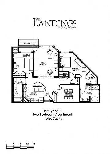 Floor plan Two Bedroom E