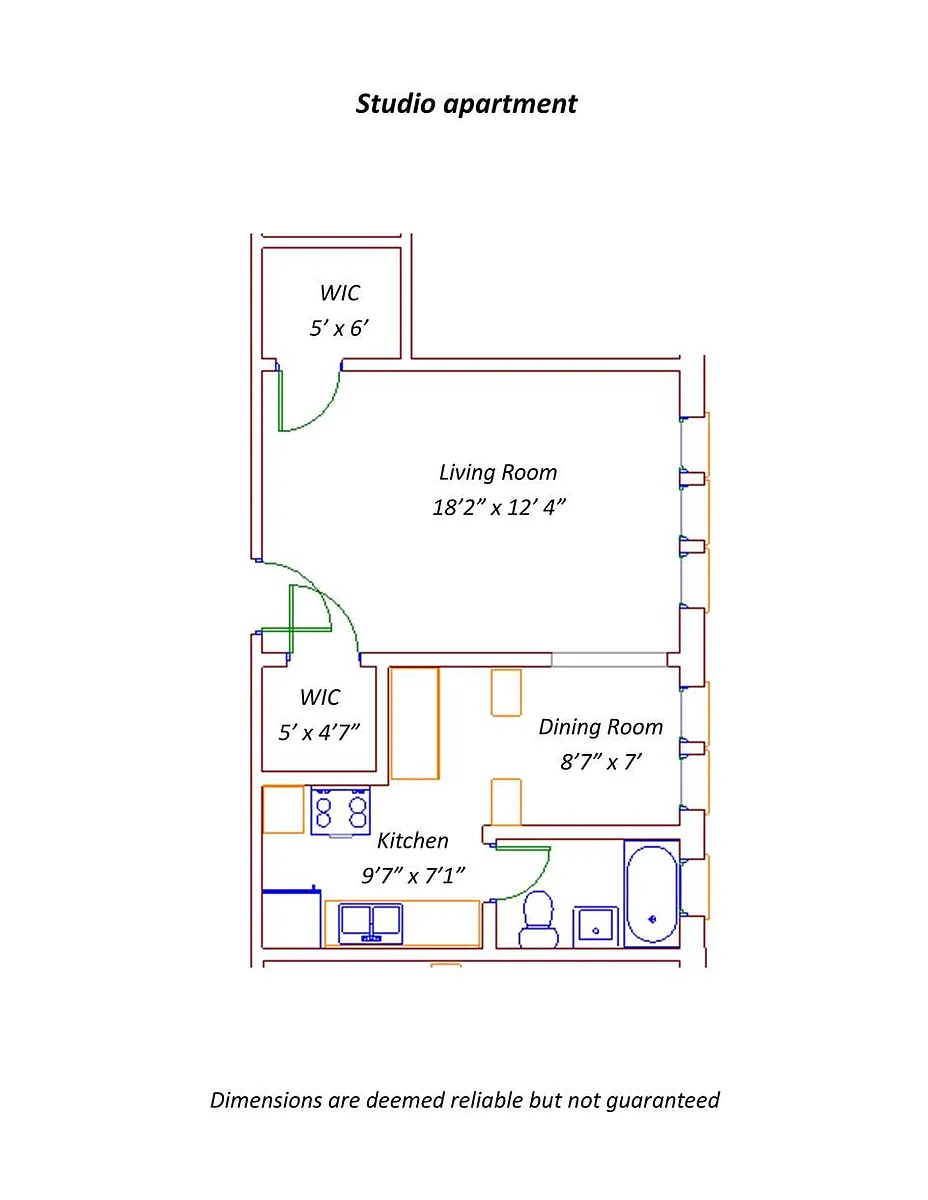 Floor plan Studio