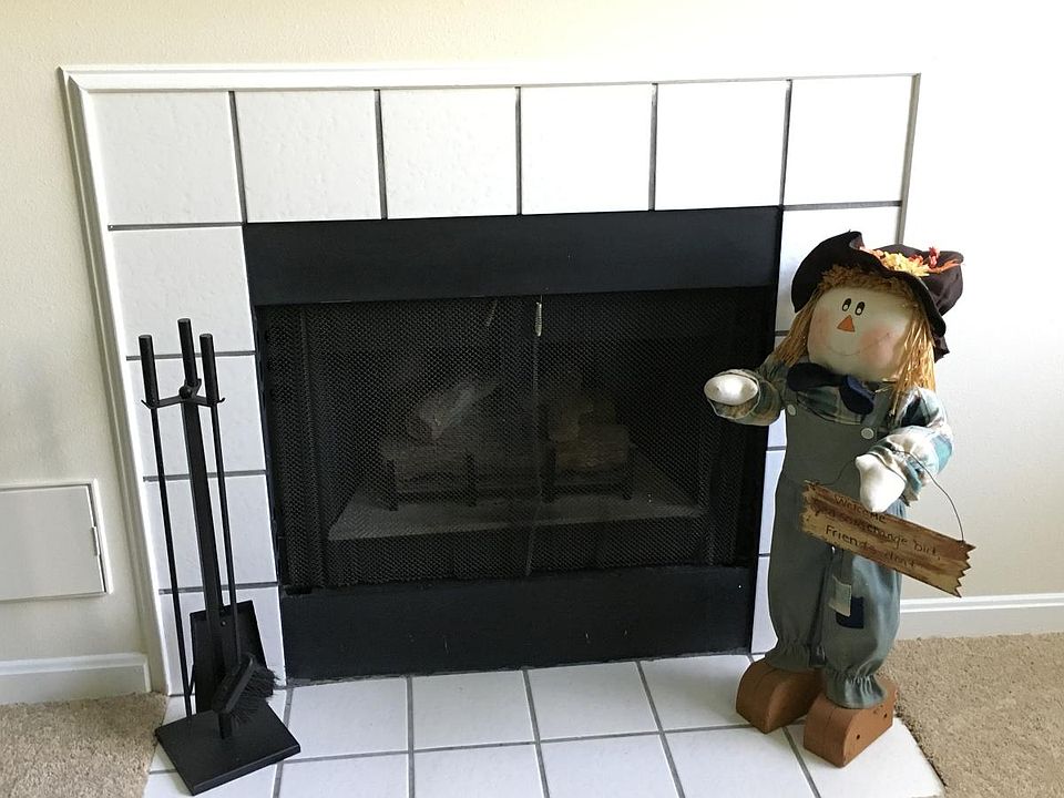 Gas fireplace in living room