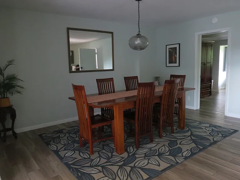 Large dining area for relaxing meals and conversation.
