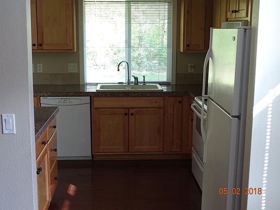 Looking into the kitchen from the family room