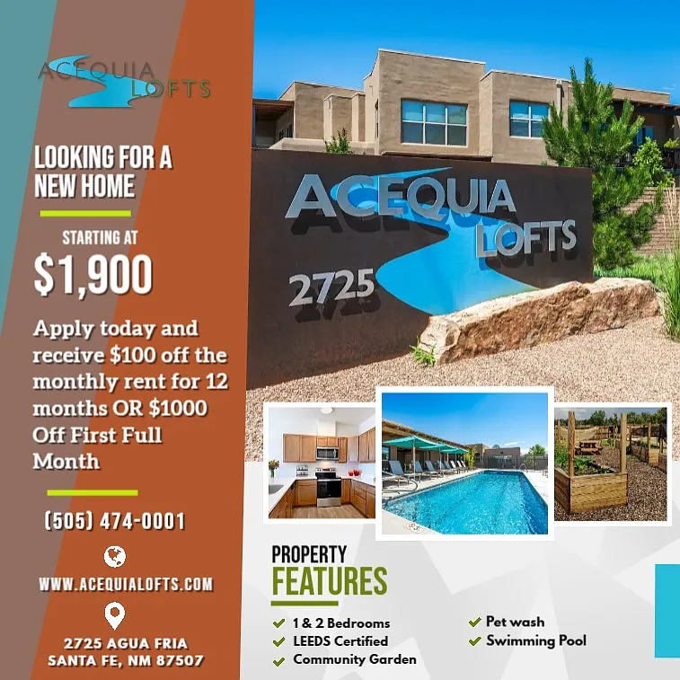 Spring Promo ends April 30th - Acequia Lofts