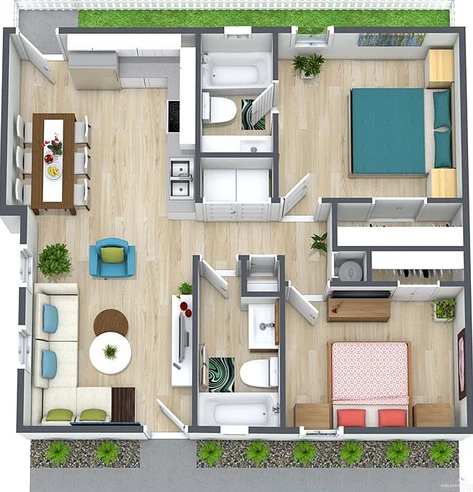 2 bed, 2.0 bath, 943 sqft, $915 — Photo 2