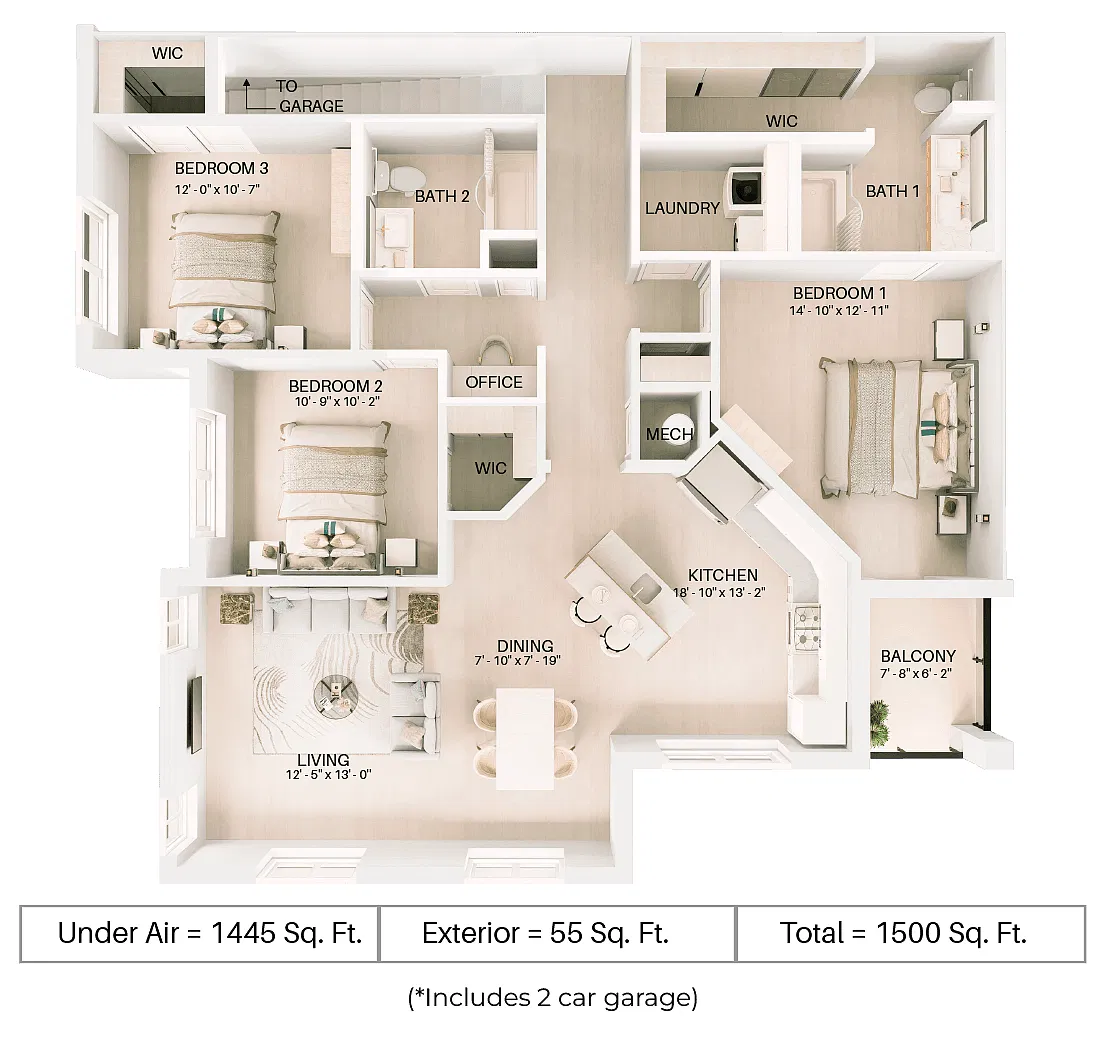 Floor plan C1U - Attached Garage