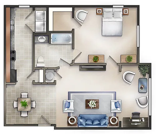 Floor plan The Opal with Sunroom
