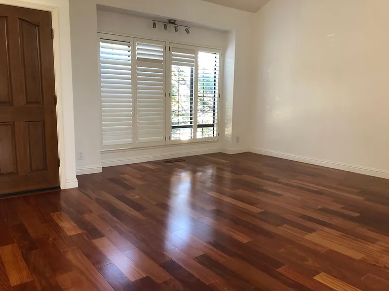 living room with spot lights
