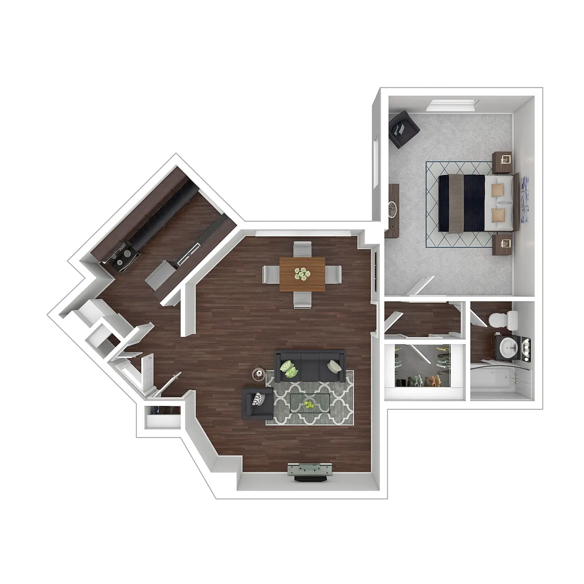 Floor plan Tower One Bedroom