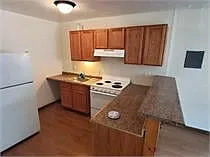 This is NOT the actual kitchen but is from another apartment that was remodeled at the same time