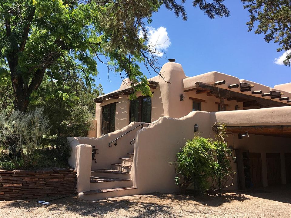 View of the front of the house from the driveway.