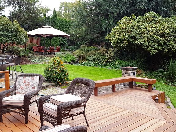 Koi Ponds and Seating Area