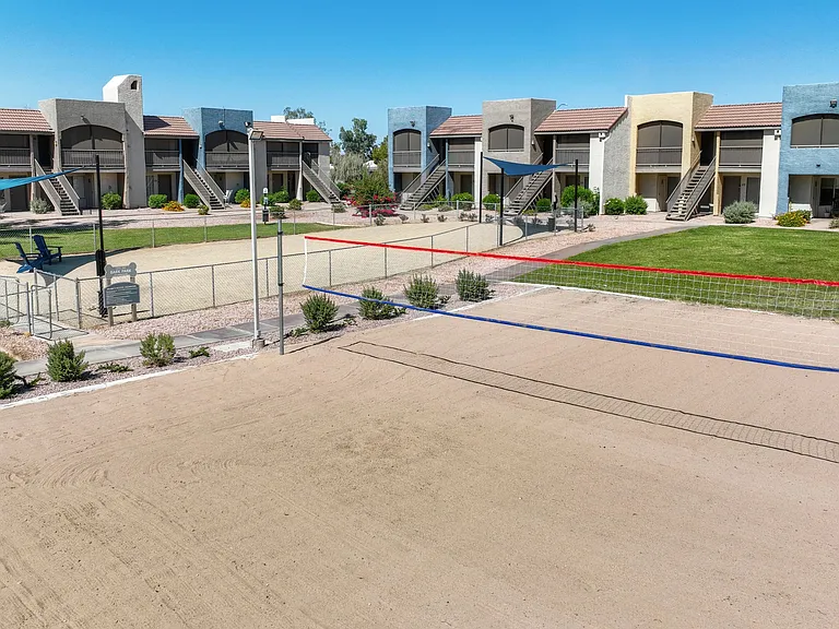 Round up your crew for lively games of volleyball at our vibrant sand court, adding a sporty and spirited vibe to your community outdoor escapades.