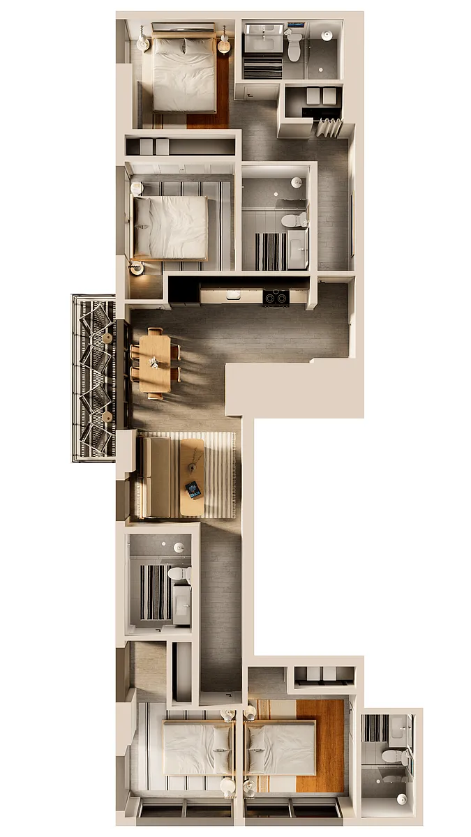 Floor plan Mavericks 4 Bedroom