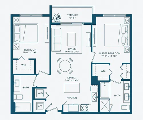 Floor plan Holiday - South Tower