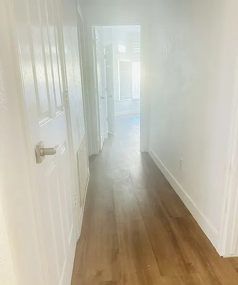 hallway going to the master bedroom.