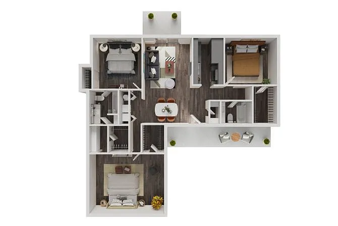 Floor plan 3 bed/2 bath Seville