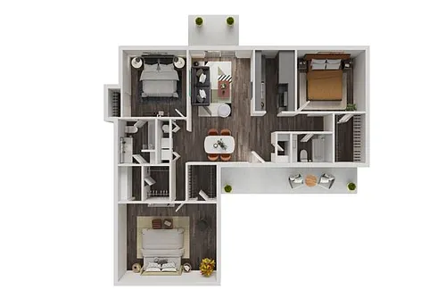 Floor plan 3 bed/2 bath Seville
