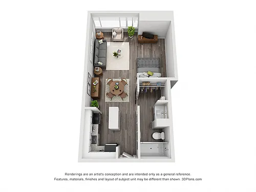 Floor plan Belvidere - Studio