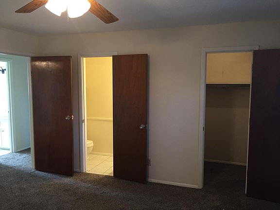 Master bedroom with attached half bath