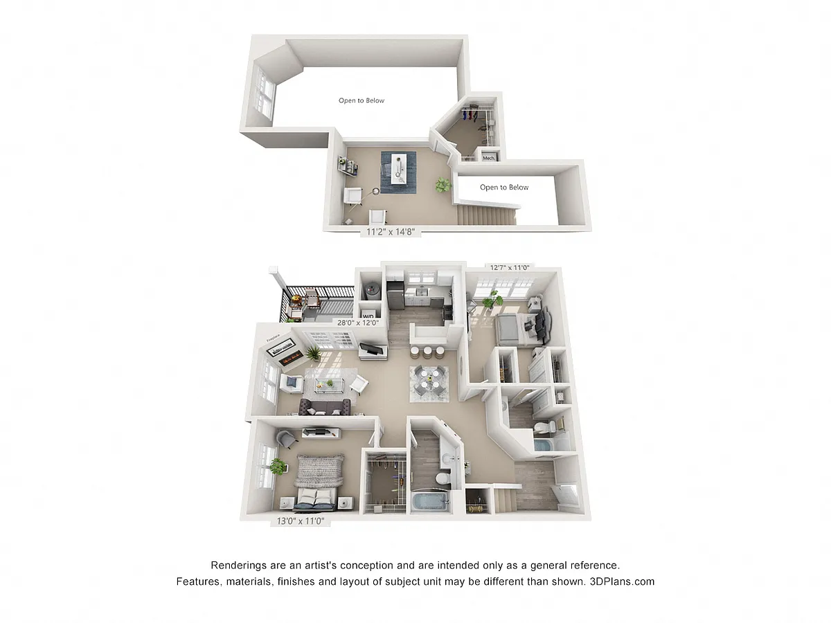 Floor plan Montpelier Loft