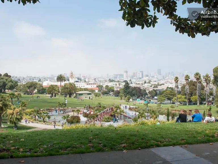 dolores park, right in front of the house!