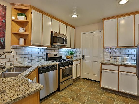 kitchen with door to garage