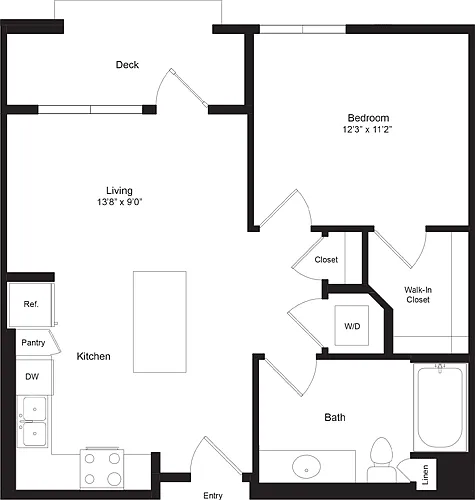 Floor plan One Bedroom N