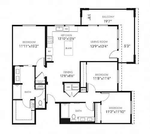 Floor plan C1-W