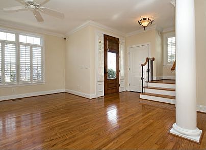 Updated lighting and plantation shutters