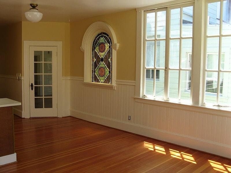 stained glass window in kitchen