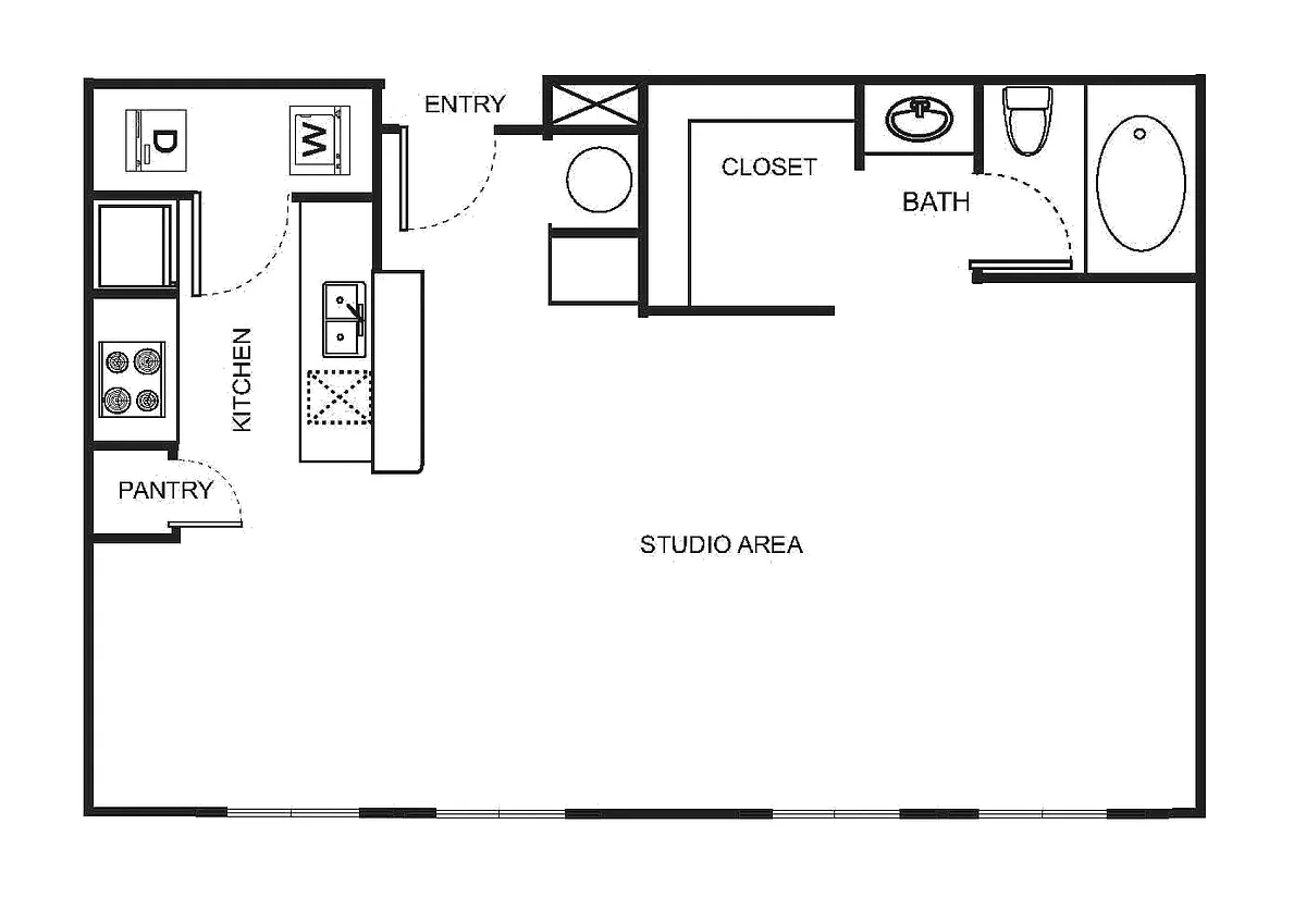 Floor plan Indi 2-GHI Studio