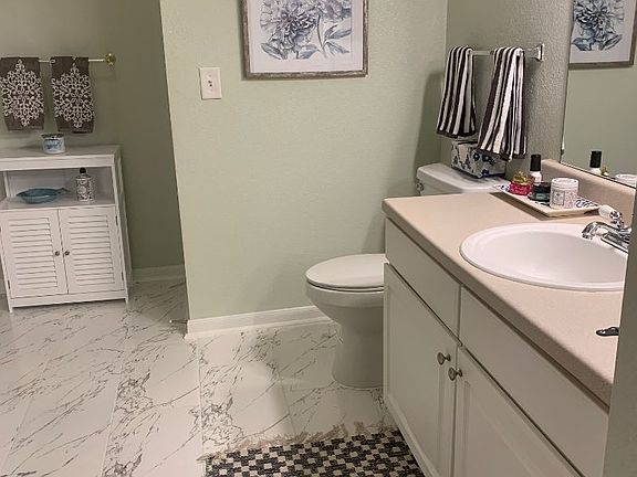Primary bathroom with large closet
