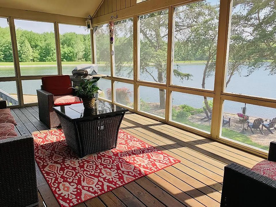 Enclosed deck off the living room