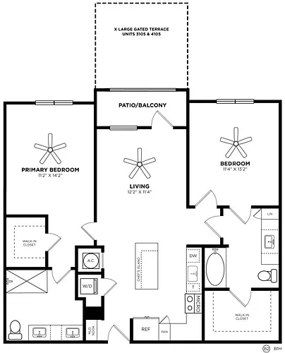 Floor plan B2-Cyan