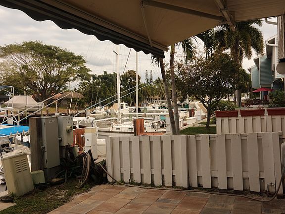 Patio/deck overlooking canal