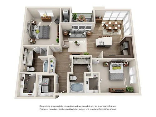 Floor plan B3-2X2
