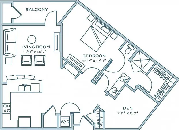 One Bedroom One Bath (1035 SF) One Bedroom One Bath (1035 SF)