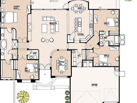 2835 Floor Plan - Base